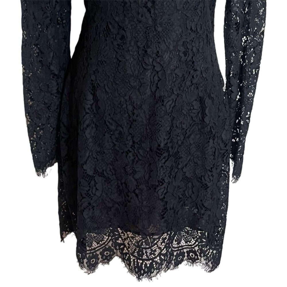 Ganni Everdale Romantic Black Lace Mini Dress Size 36 USA 4 (S) - Picture 11 of 17